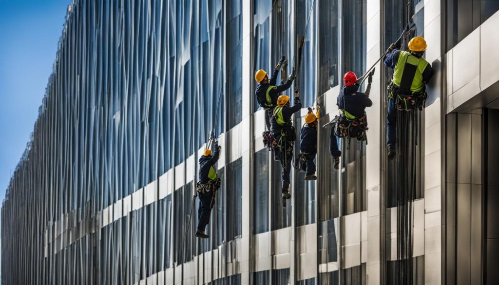 High-rise window cleaning