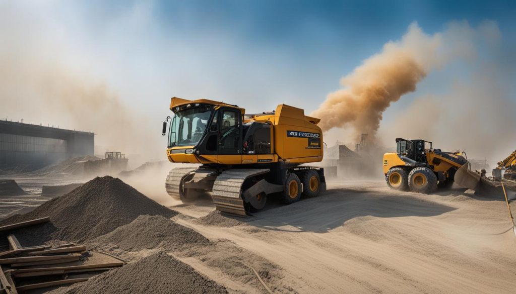 high dust removal from construction sites